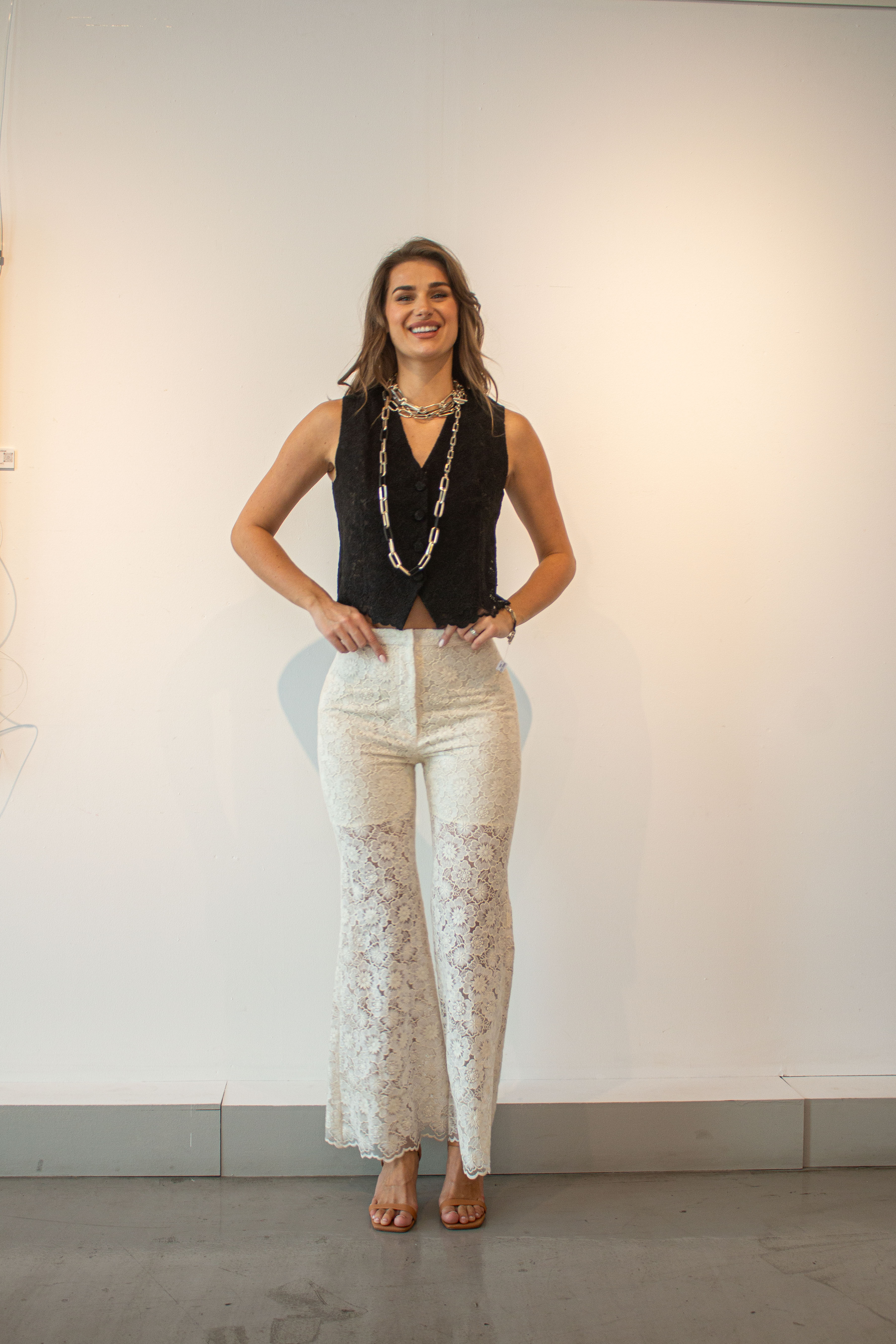 BLAKLACE-White Lace Pansuit
