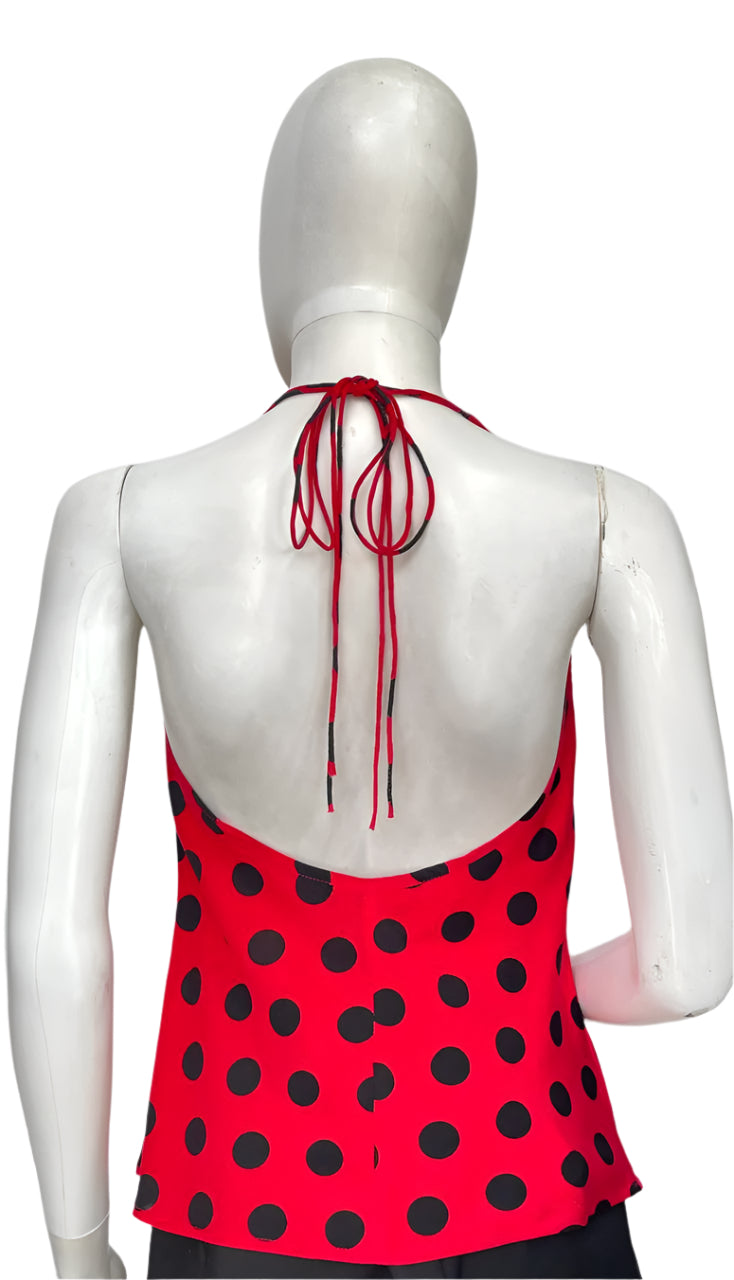 BLAKLACE -Open Back Polka top