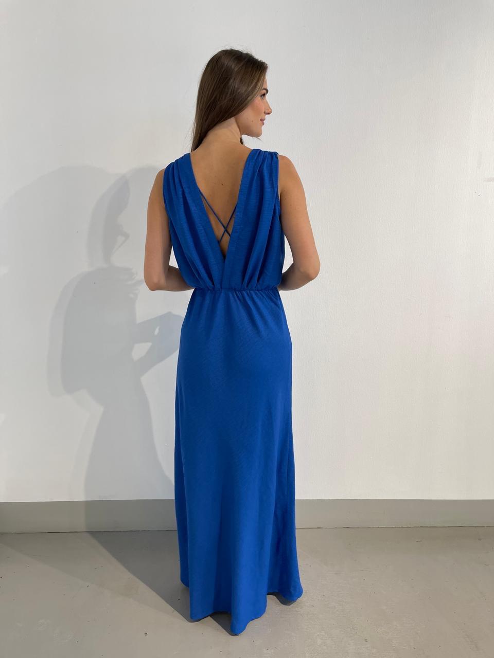 BLAKLACE - ROYAL BLUE LONG DRESS