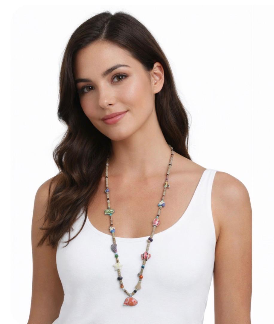 BLAKLACE-BEADS NECKLACE