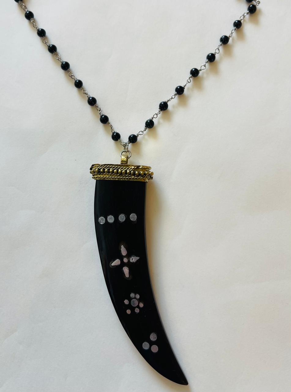 BLAKLACE-Silver Rosario onice
