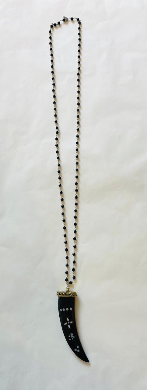 BLAKLACE-Silver Rosario onice