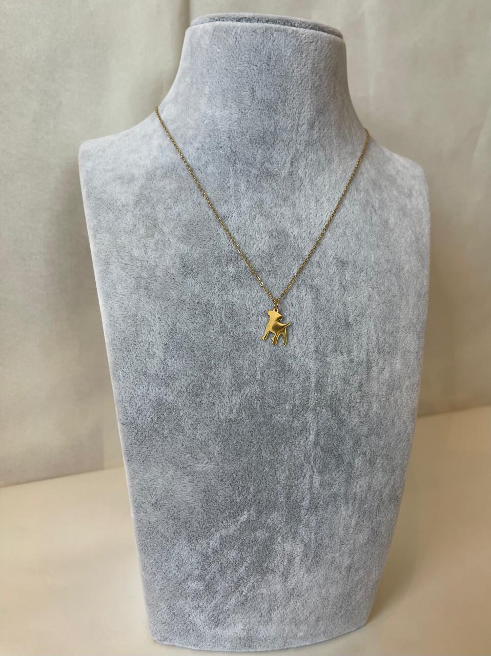 BLAKLACE-GOLDEN DOG NECKLACE