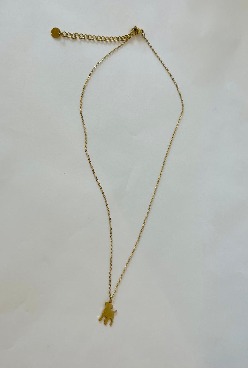 BLAKLACE-GOLDEN DOG NECKLACE