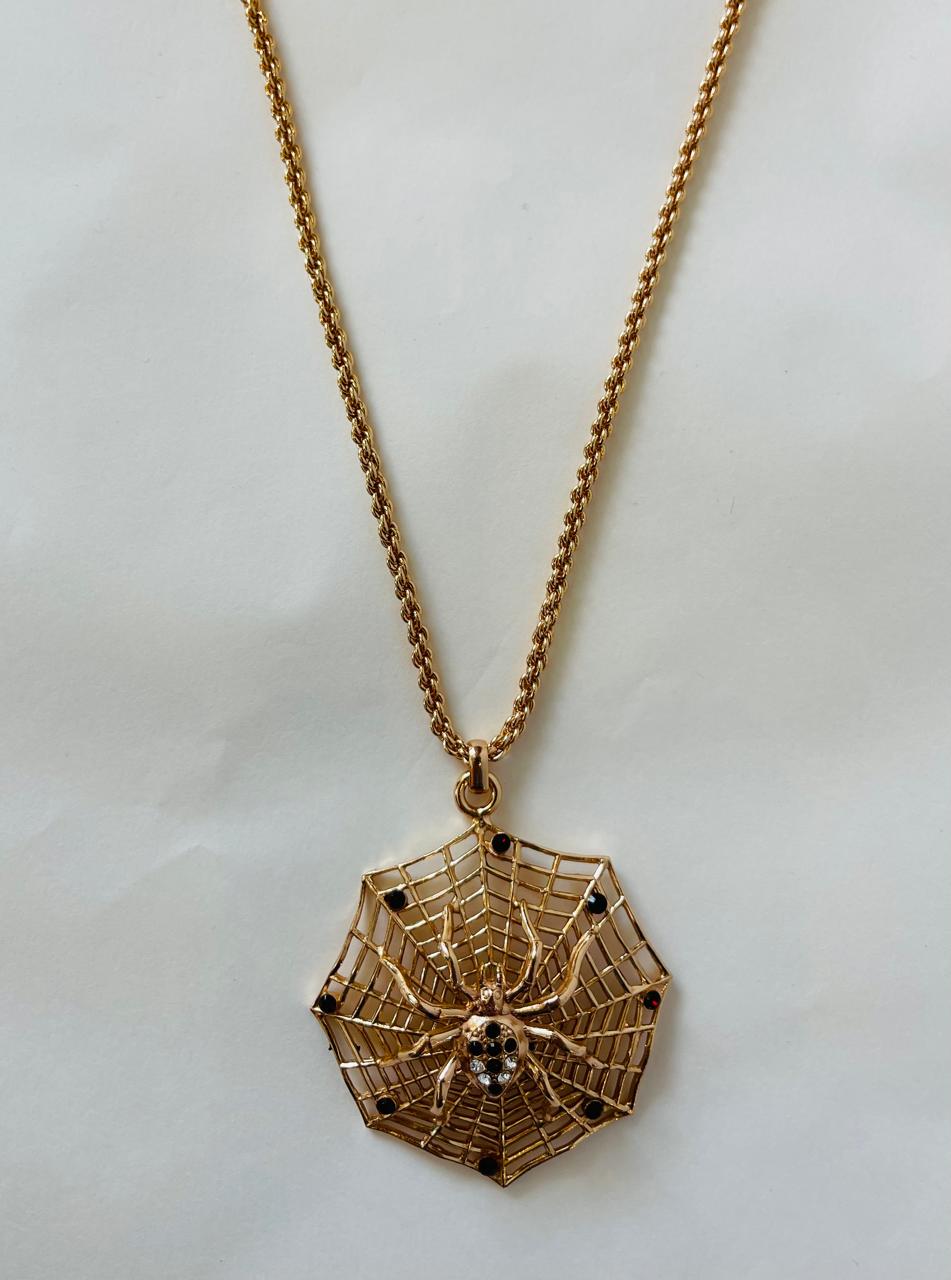 BLAKLACE - GOLD SPIDER WEB NECKLACE