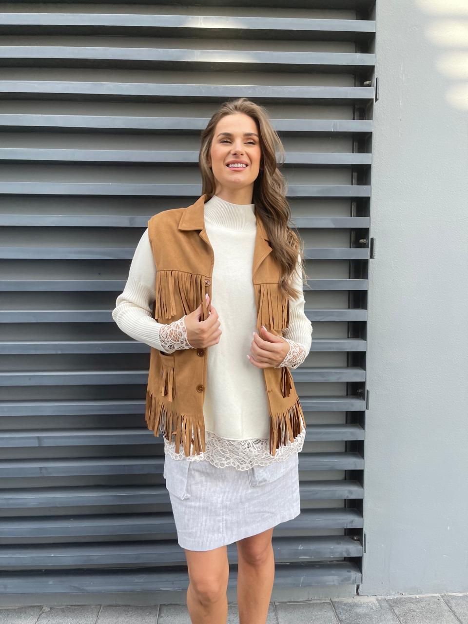 BLAKLACE -SLEEVELESS JACKET