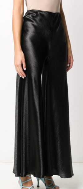 BLAKLACE  - BLACK WIDE BELL FLARED TROUSER
