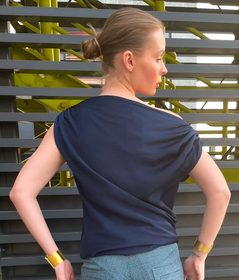 BLAKLACE-Cowl Neck Top
