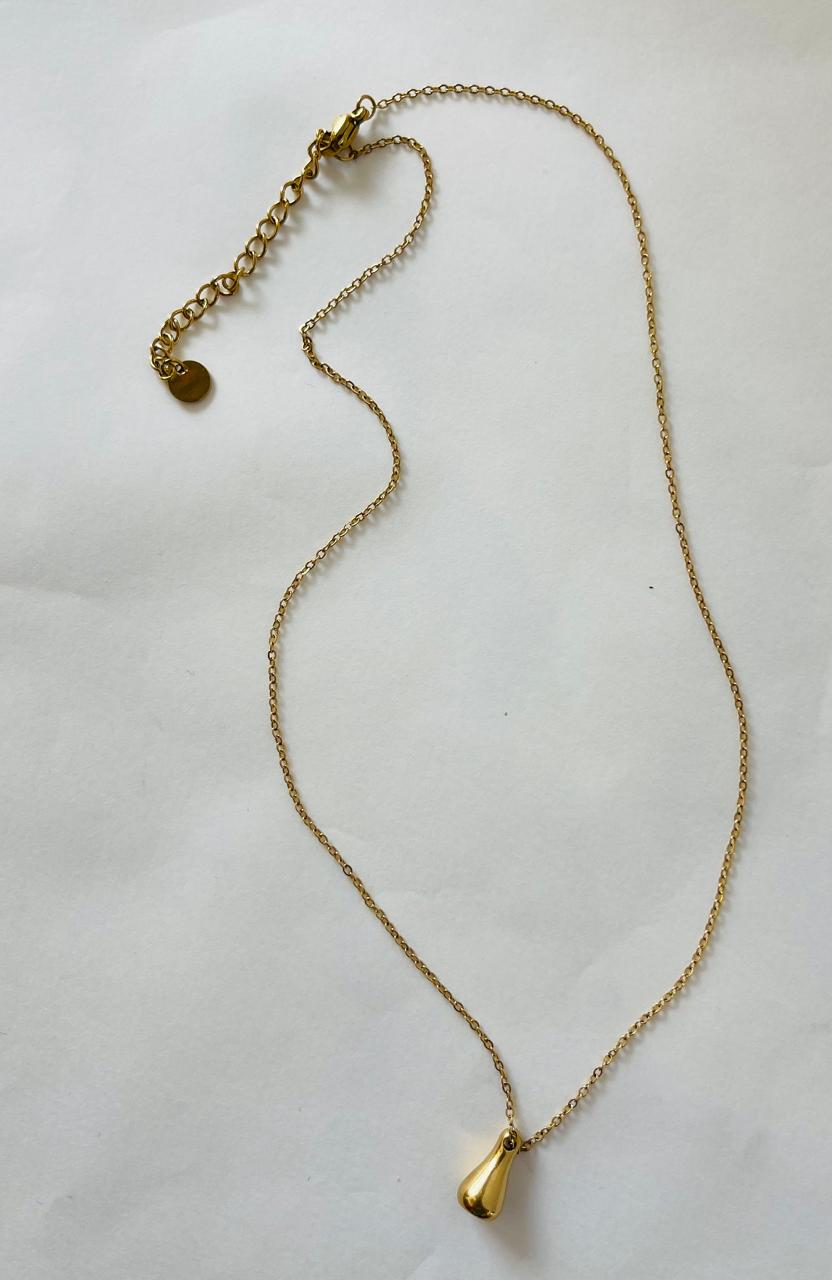 BLAKLACE - ROUNDED RAINDROP NECKLACE