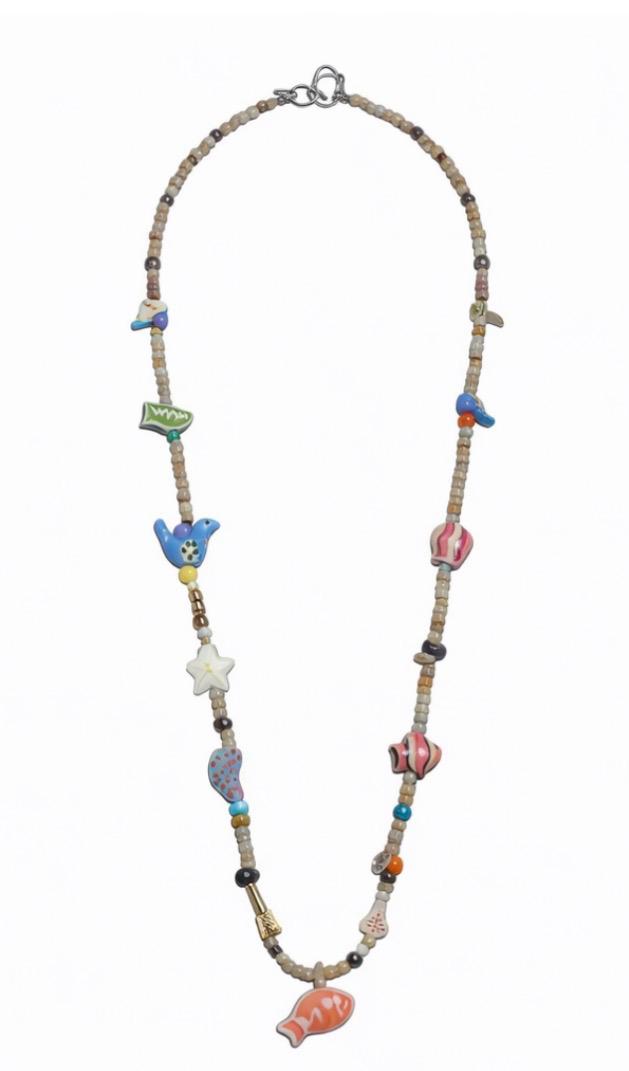 BLAKLACE-BEADS NECKLACE