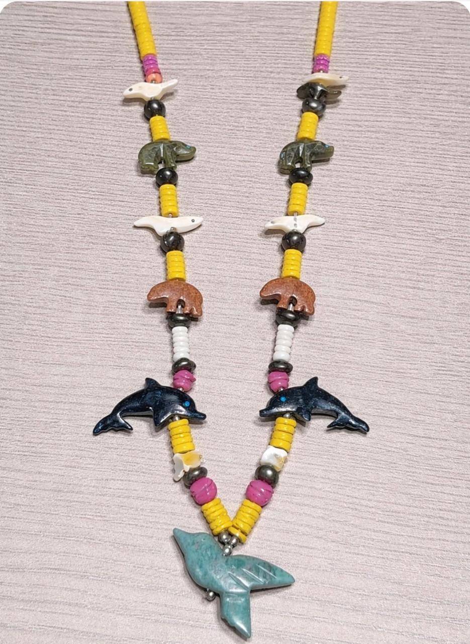 BLAKLACE-BEADS NECKLACE