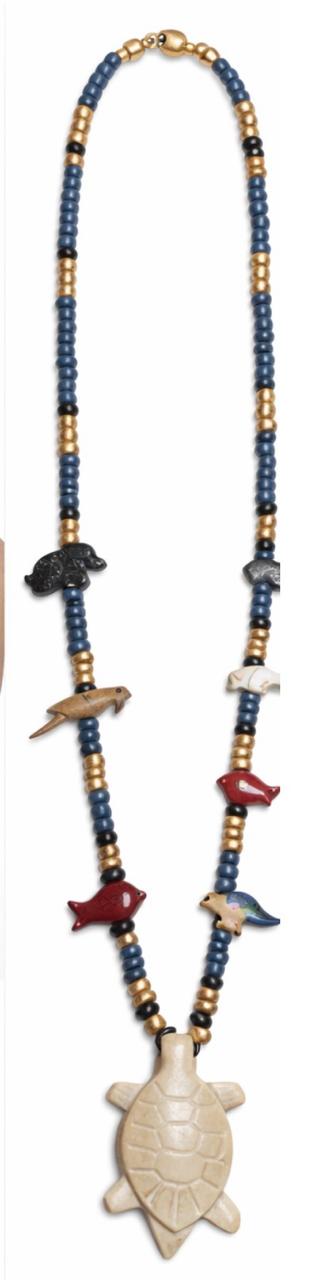 BLAKLACE-BEADS NECKLACE